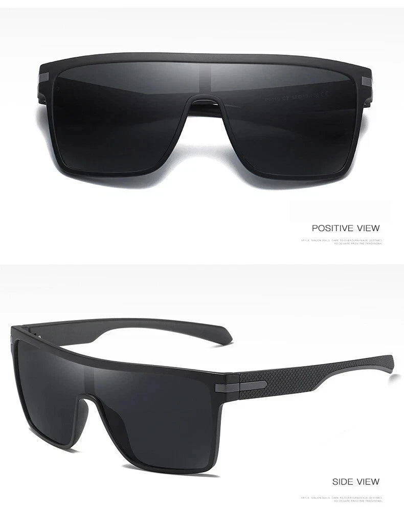 Women Square Flat Top Oversized Outdoor Sport Cycling UV400 Polarized Sunglasses # P0110