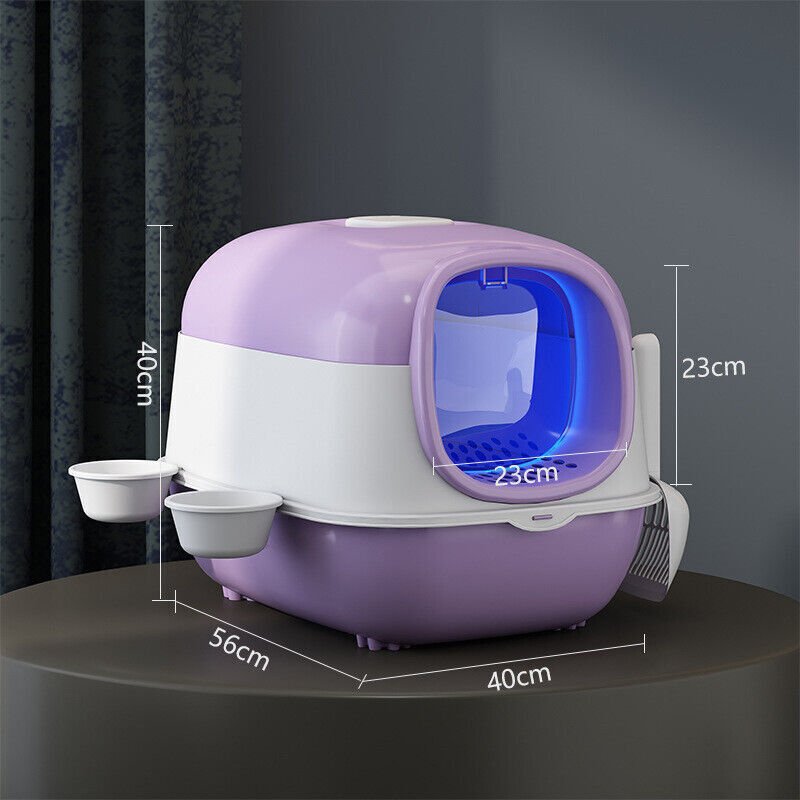 UVC Sterilization Fully Enclosed Cat Litter Box Pet Toilet Odour Control Basin