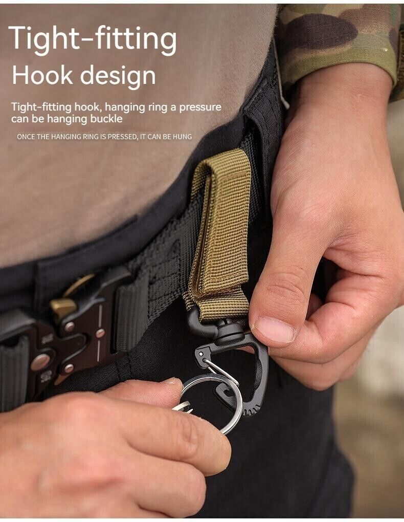 Multifunction Backpack Carabiner 360° Rotat Triangle Buckle D-ring Keychain