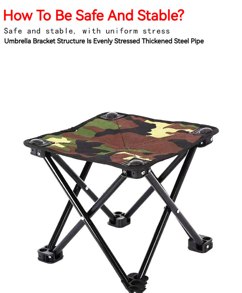 Outdoor Folding Fishing Stool ultralight Backless Camping Picnic Carry-on Chair