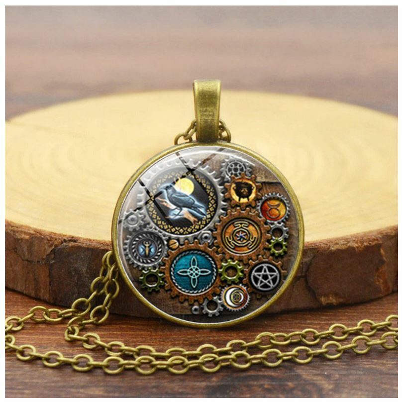 NEW FASHION charm chain Round Pendant Necklace Unisex Fashion Jewelry