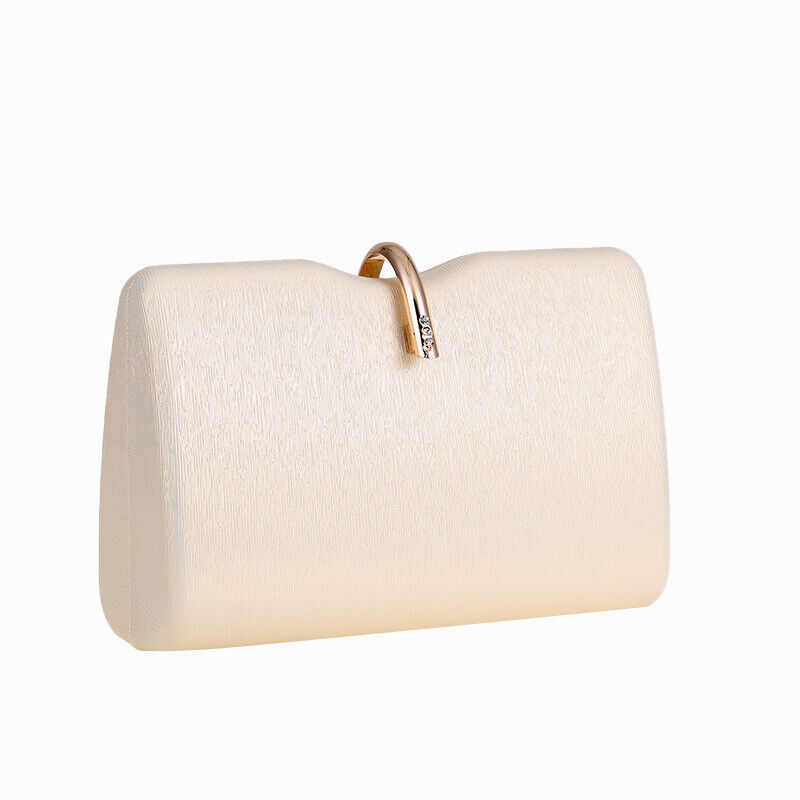 New Woman Elegant Hard Square Shell 3 Colors Wedding Clutch Evening Party Bag