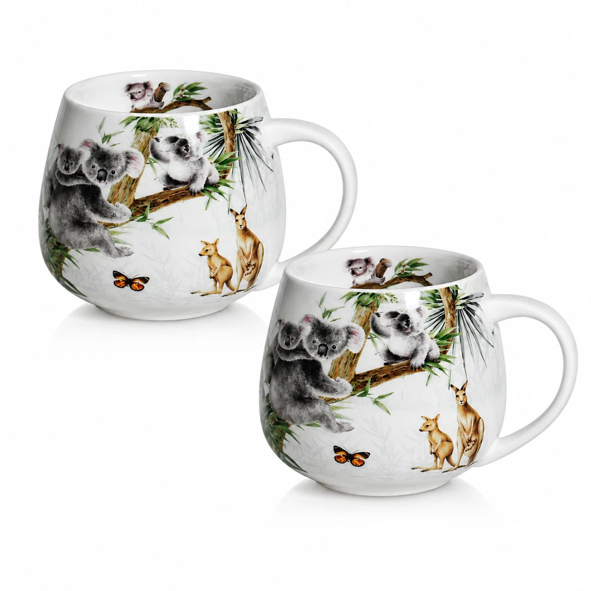 1-6x Australian Wildlife Koala Mug 400cc Fine Porcelain Coffee Tea Cup Gift Box