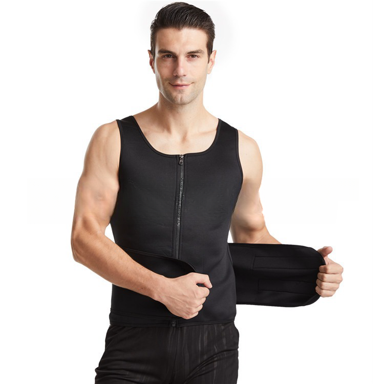 Men Slimming Compression Body Shaper Waist Trainer Sauna Sweat Tank Tops Vest