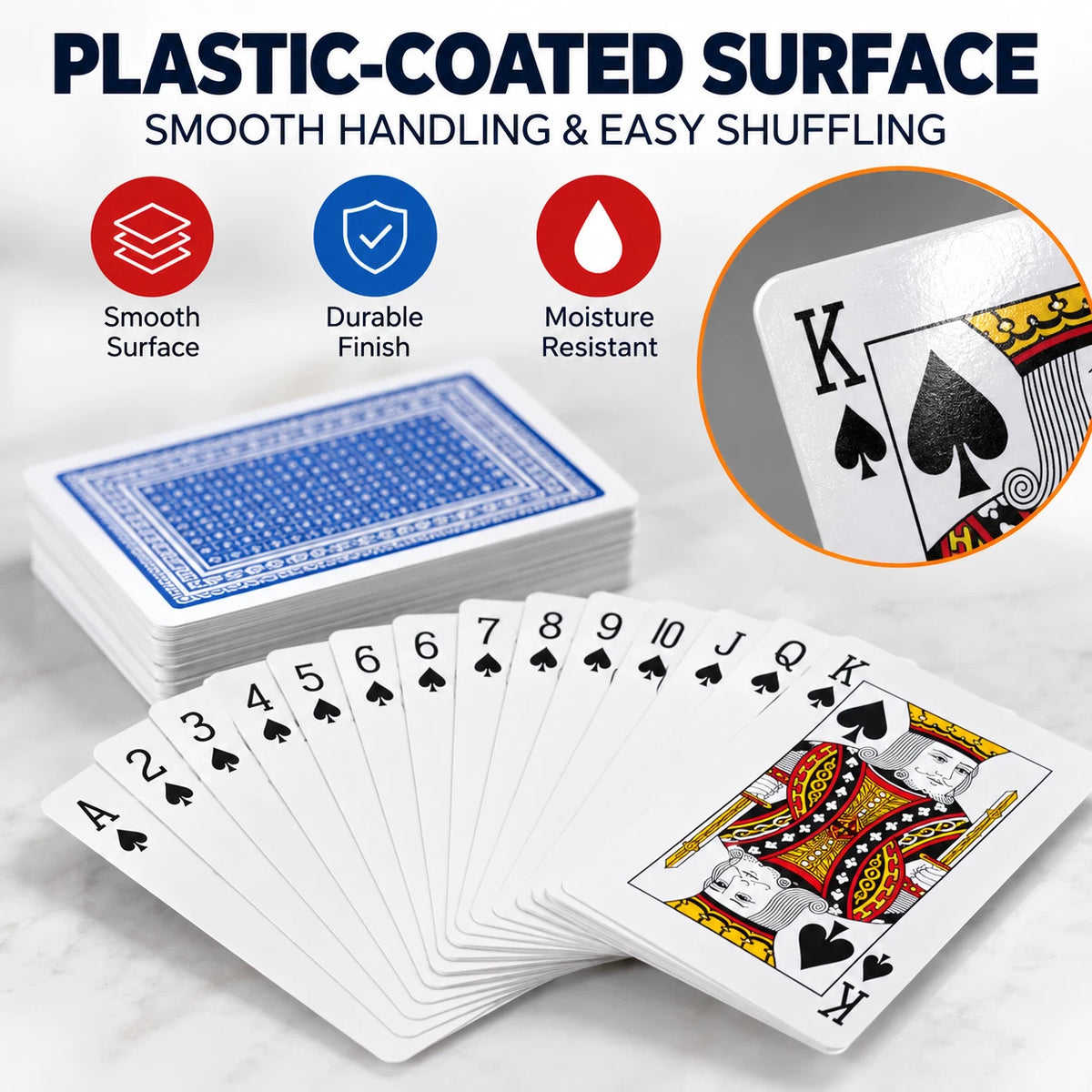 4 Pack Playing Cards Standard Deck 54 Cards Poker Solitaire Rummy Card Games