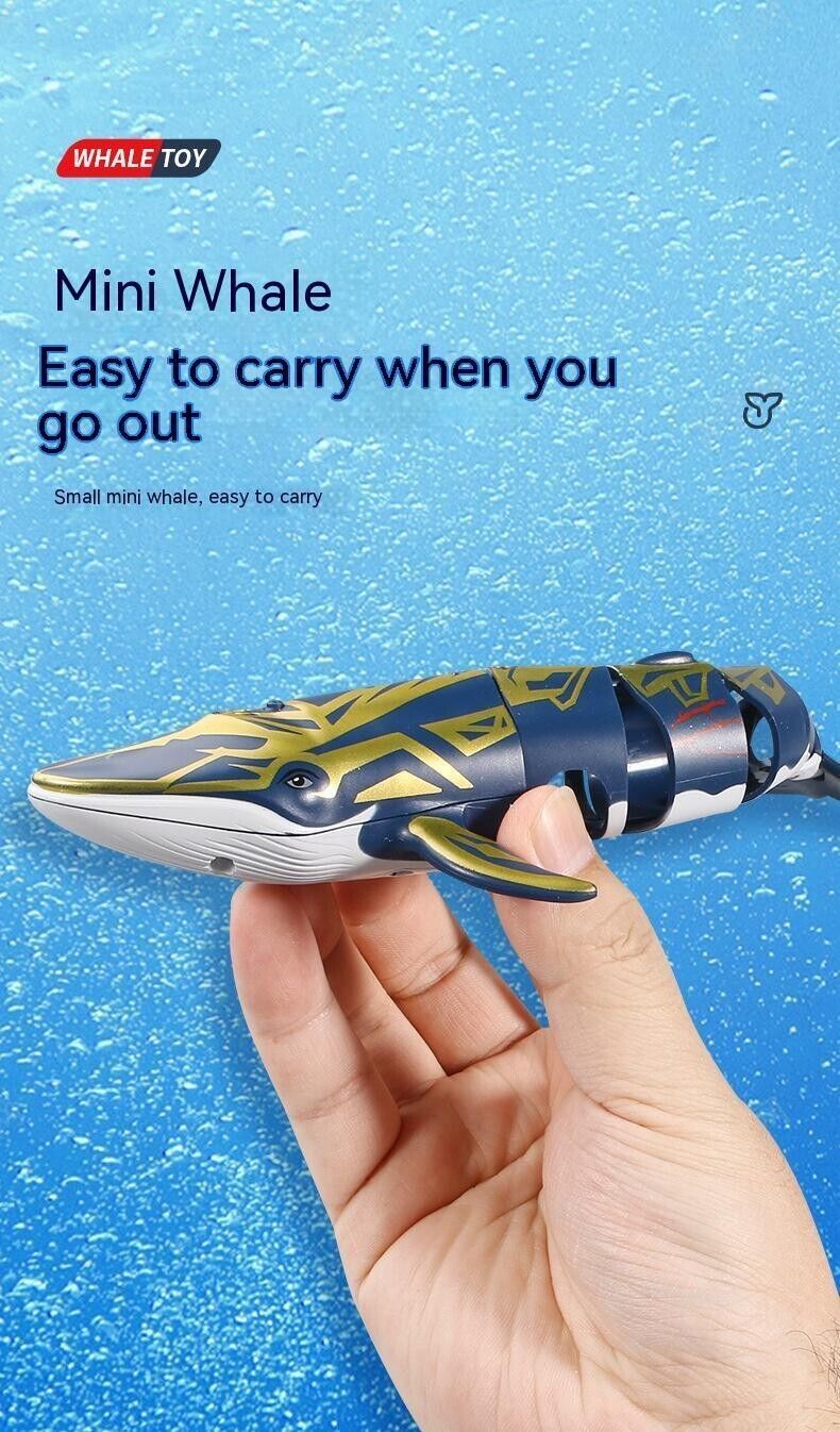 Mini 2.4G Remote Control Spray Water Shark Blue Whale Diving Children's toys