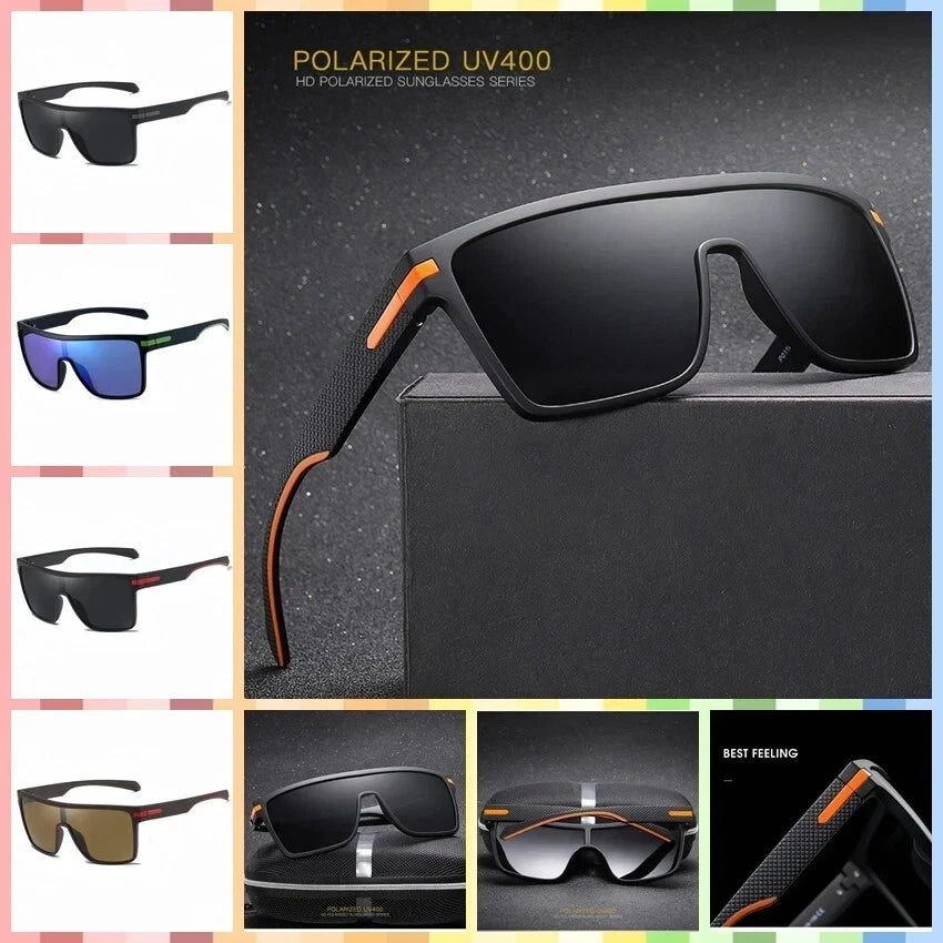Women Square Flat Top Oversized Outdoor Sport Cycling UV400 Polarized Sunglasses # P0110
