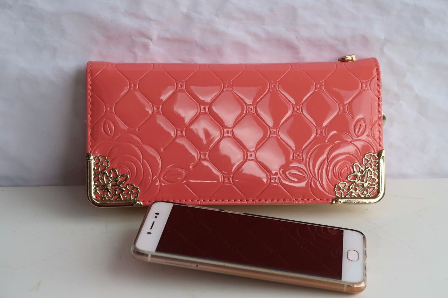NEW Women Fashion Patent Wallet Zip Around Case Purse Wallet Lady clutch GIFT