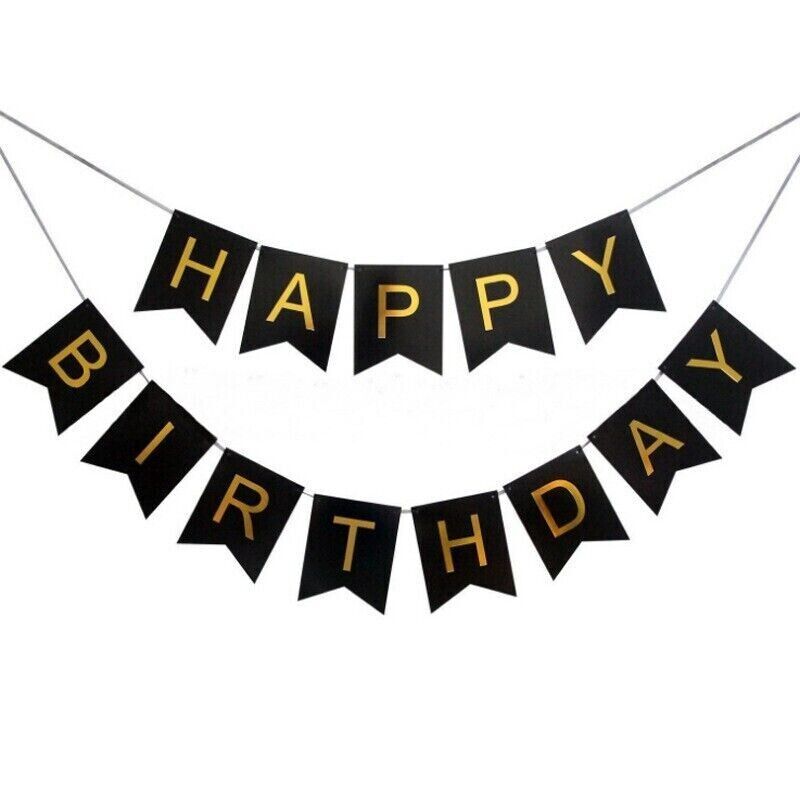 HAPPY BIRTHDAY Small Swallowtail Pull Flag Multicolor Party Decoration Supplies