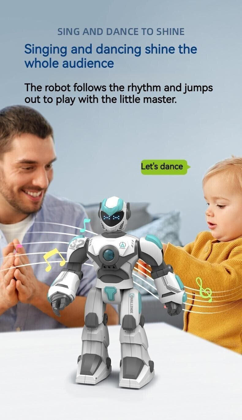 2.4GHz Kid Toys Charge Remote Control Intelligent Gesture Voice Electric Robot