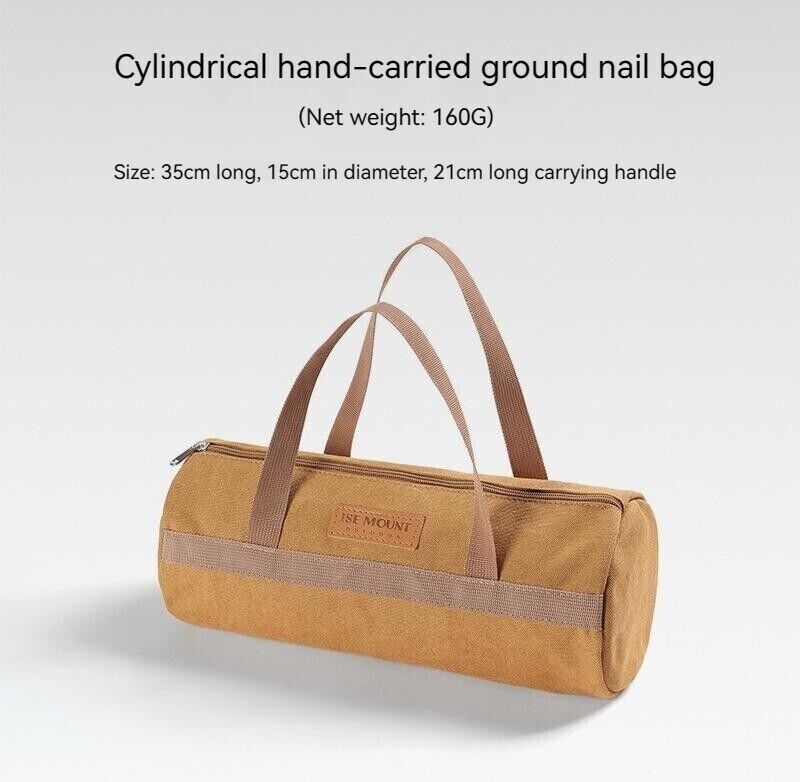 Outdoor Camp Accessories Storage Tool Handheld Bag Cylinder Tent Flor Spike Bag
