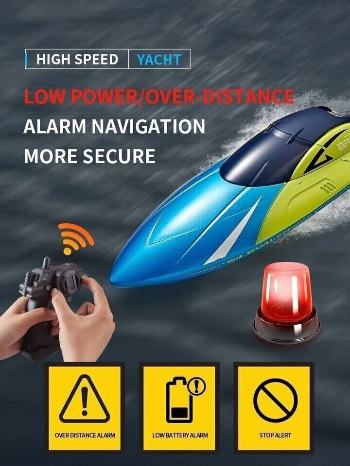 2.4GHz RC Speed Boat Remote Control Racing Yacht Dual Propeller Rechargeable AU
