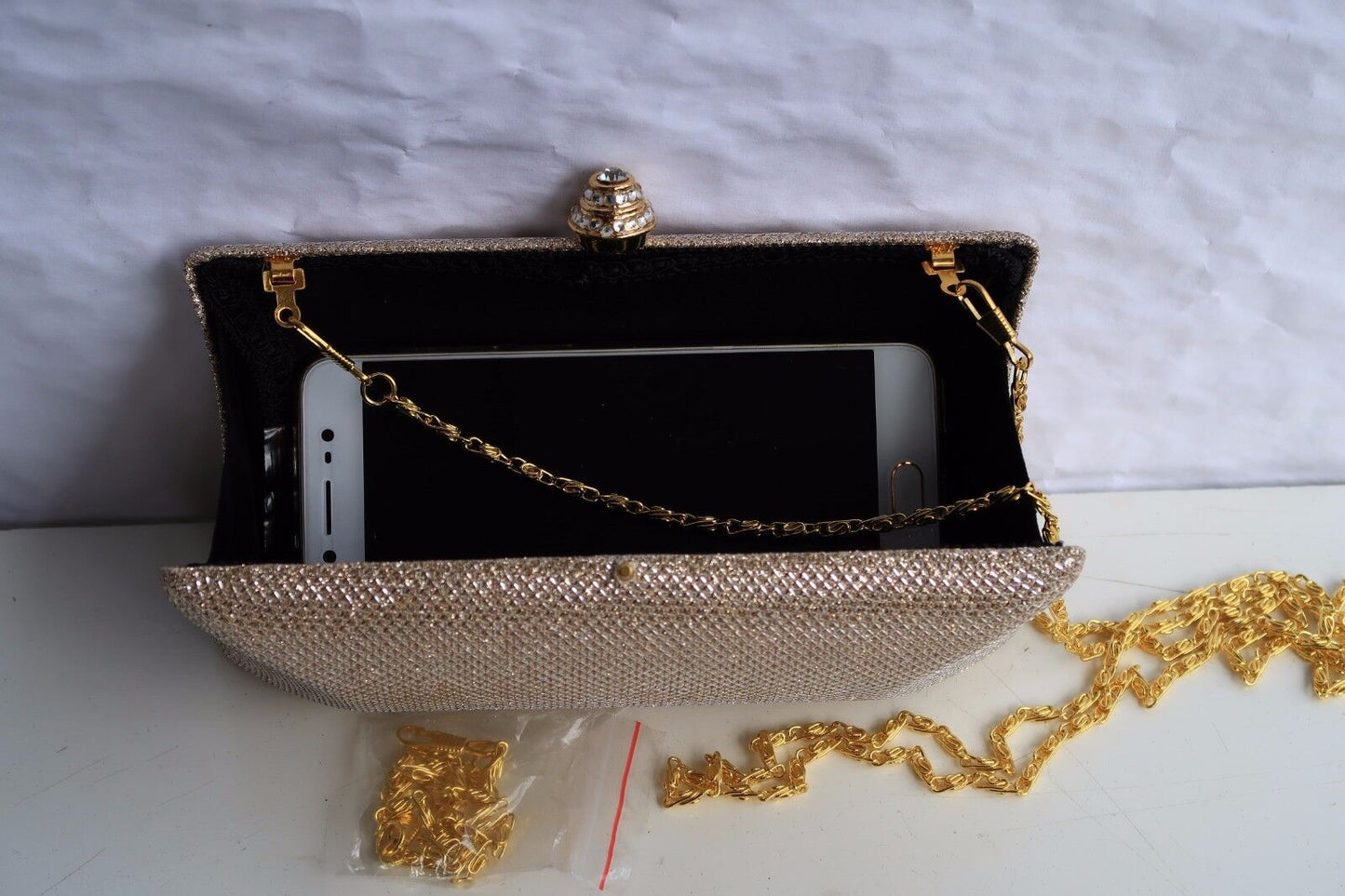 NEW ELEGANT WOMEN Ladies Shining Diamante Wedding Clutch Evening bag party bag