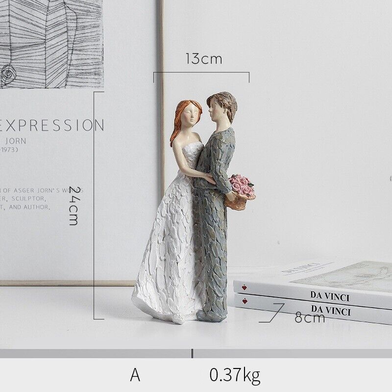 Wedding Figurine Resin Decoration Young Lover Couple Birthday Table Gift Idea
