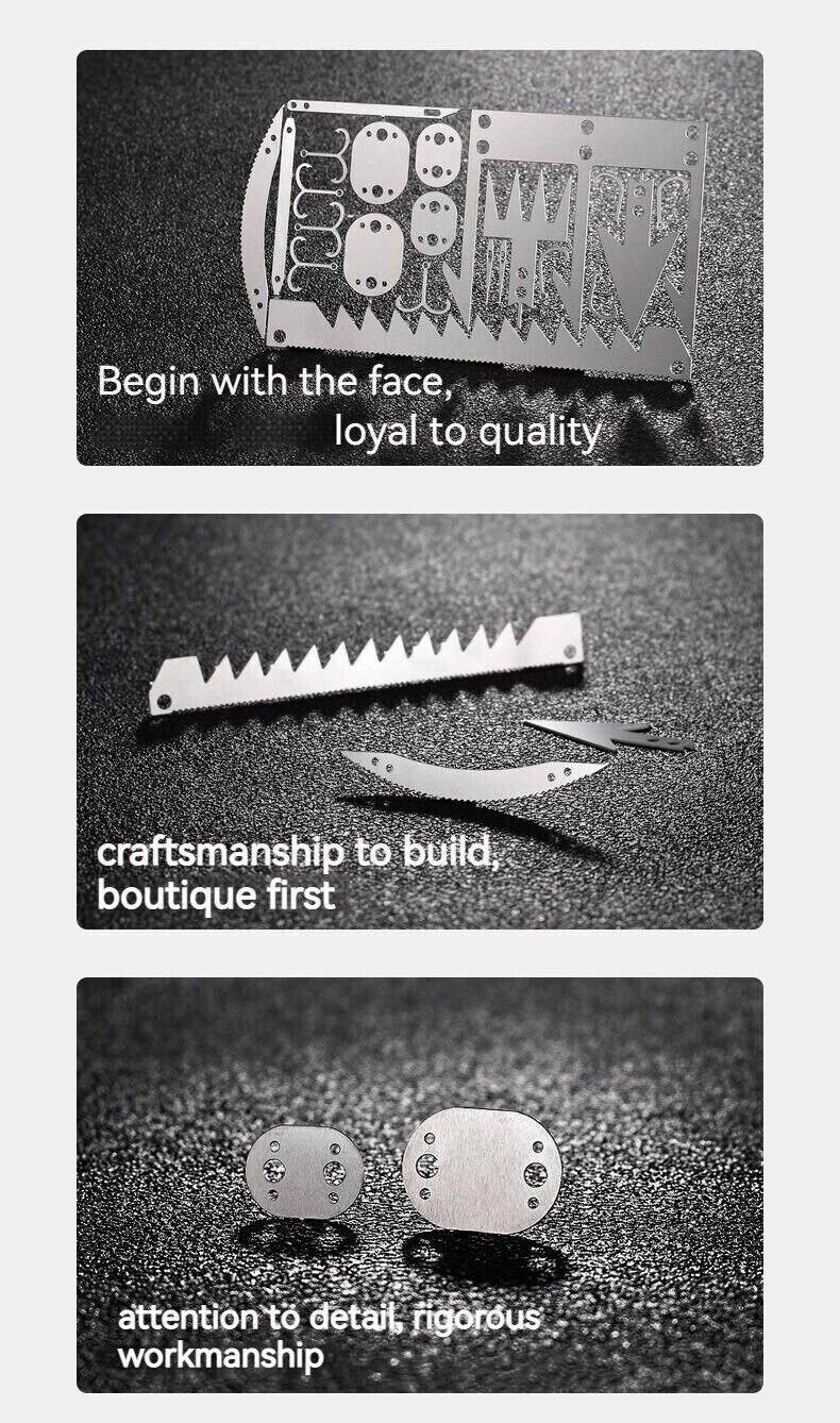 Outdoor 22 In 1 Multifunctional Survival Tools Fishing Gear Fishing Hook Card