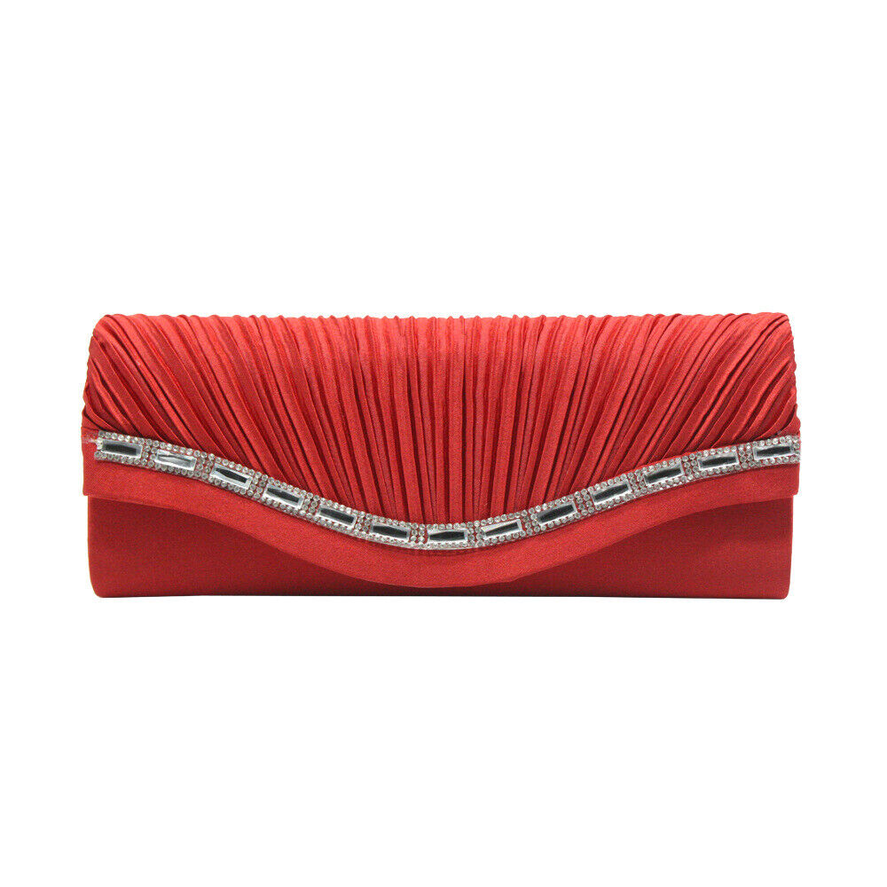 Women Satin Evening Bags Clutch Purses Wedding Formal Handbags Party Prom Clutches