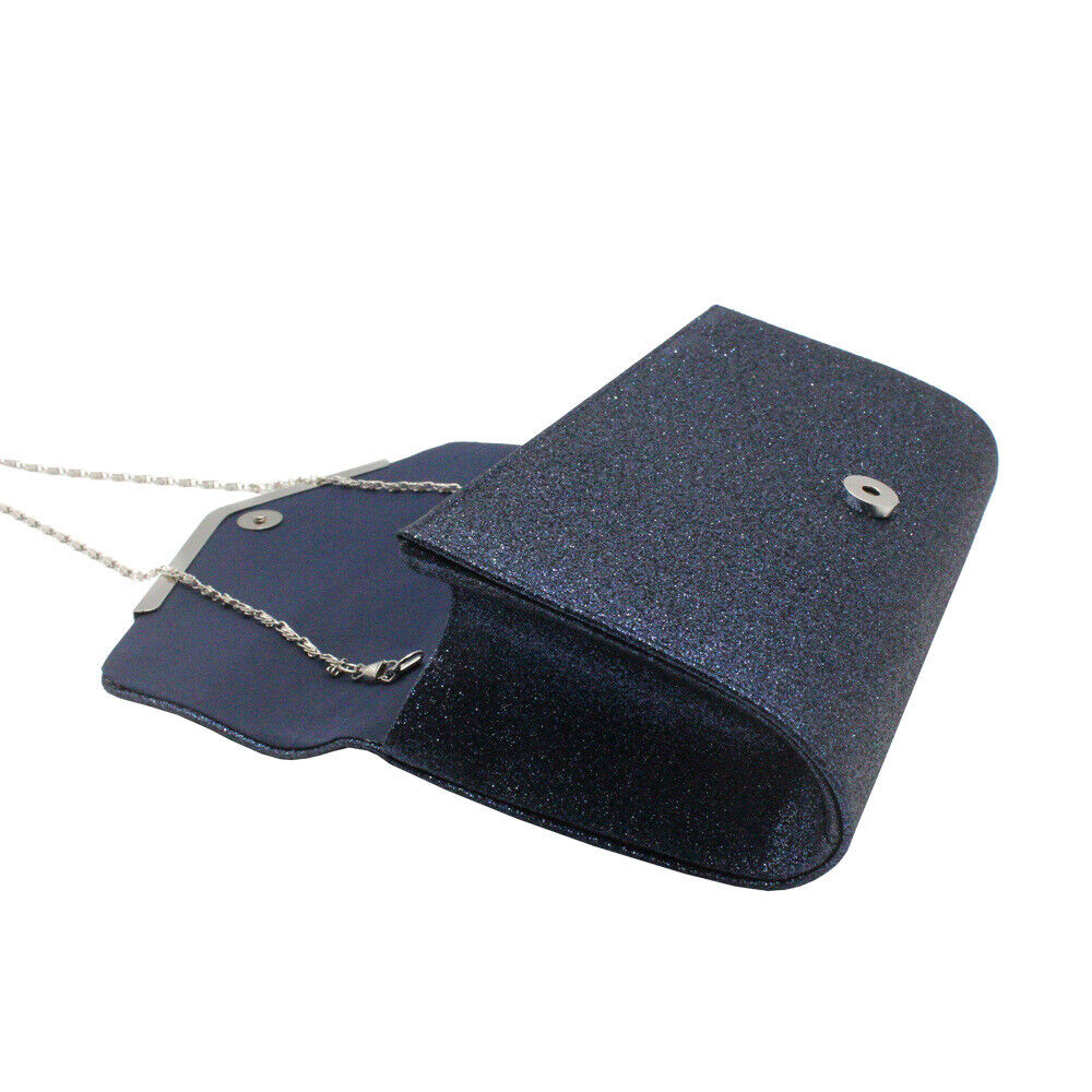 Shining Flip Magnetic Ladies Evening Clutch Bag Wedding Bridal Chain Handbag