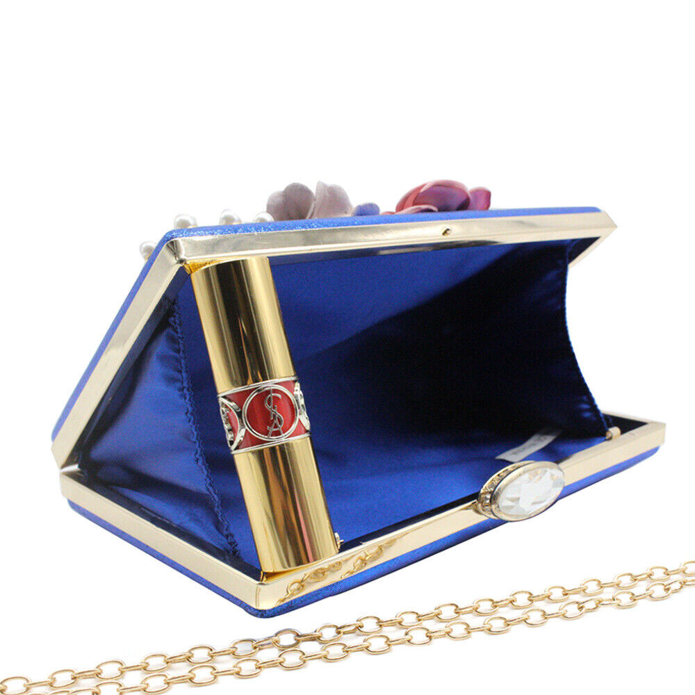 Women Ladies Evening Clutch Dinner Bag Purse Wedding Party Bridal Chain Handbag