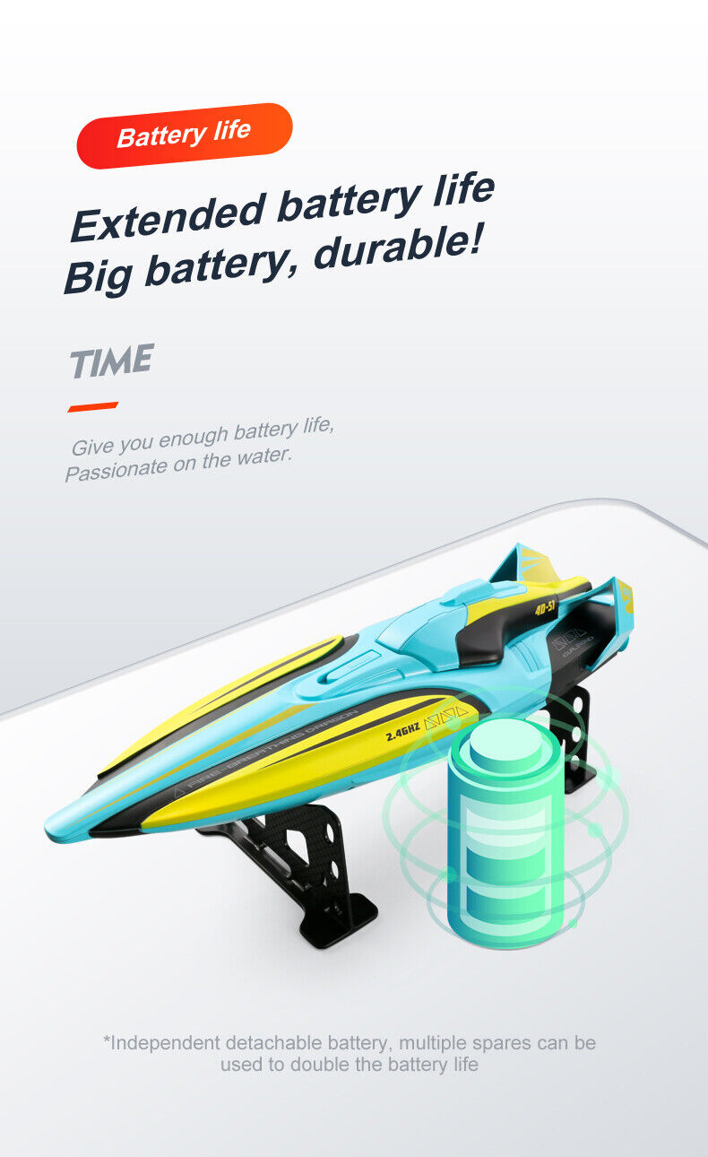2.4GHz Waterproof S1 Long Range Wireless Remote Control High Speed Boat Toy Gift