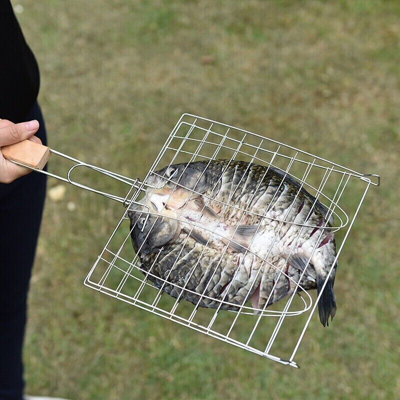 Outdoor BBQ Clips Durable Tools Thick Camping Cooking Net Grilled Fish Tong
