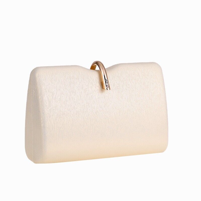 New Woman Elegant Hard Square Shell 3 Colors Wedding Clutch Evening Party Bag