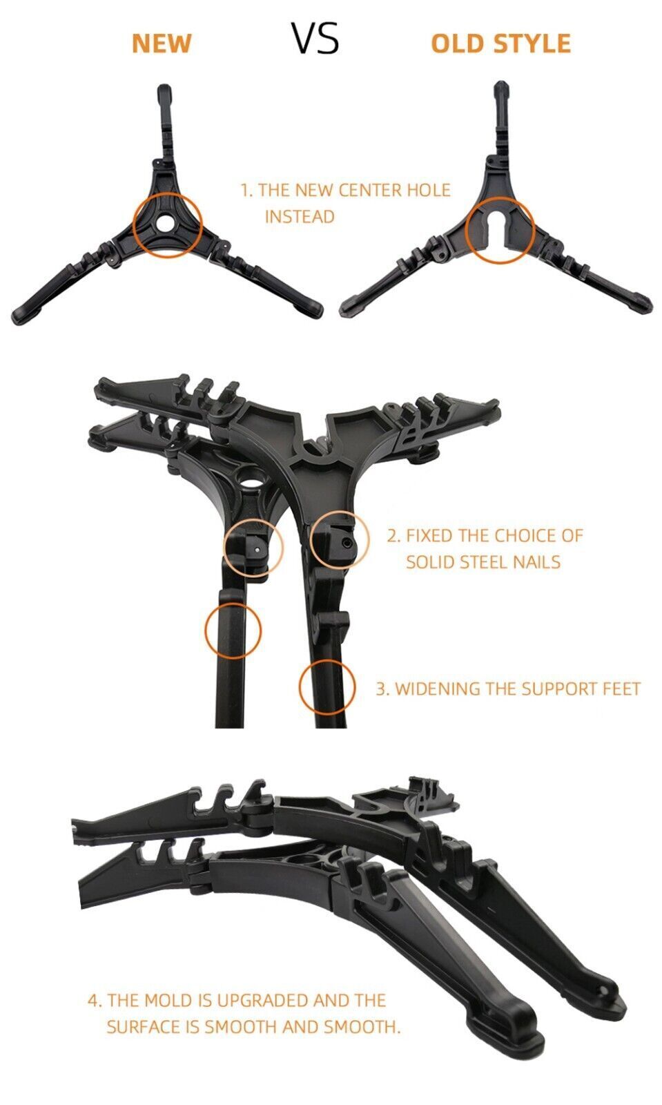 Universal Non Slip Camping Equipment Collapsible Tripod Base Gas Tank Holder