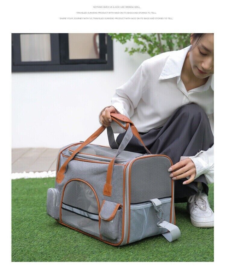 Portable Foldable Breathable Pet Going Out One Shoulder Tote Large Capacity