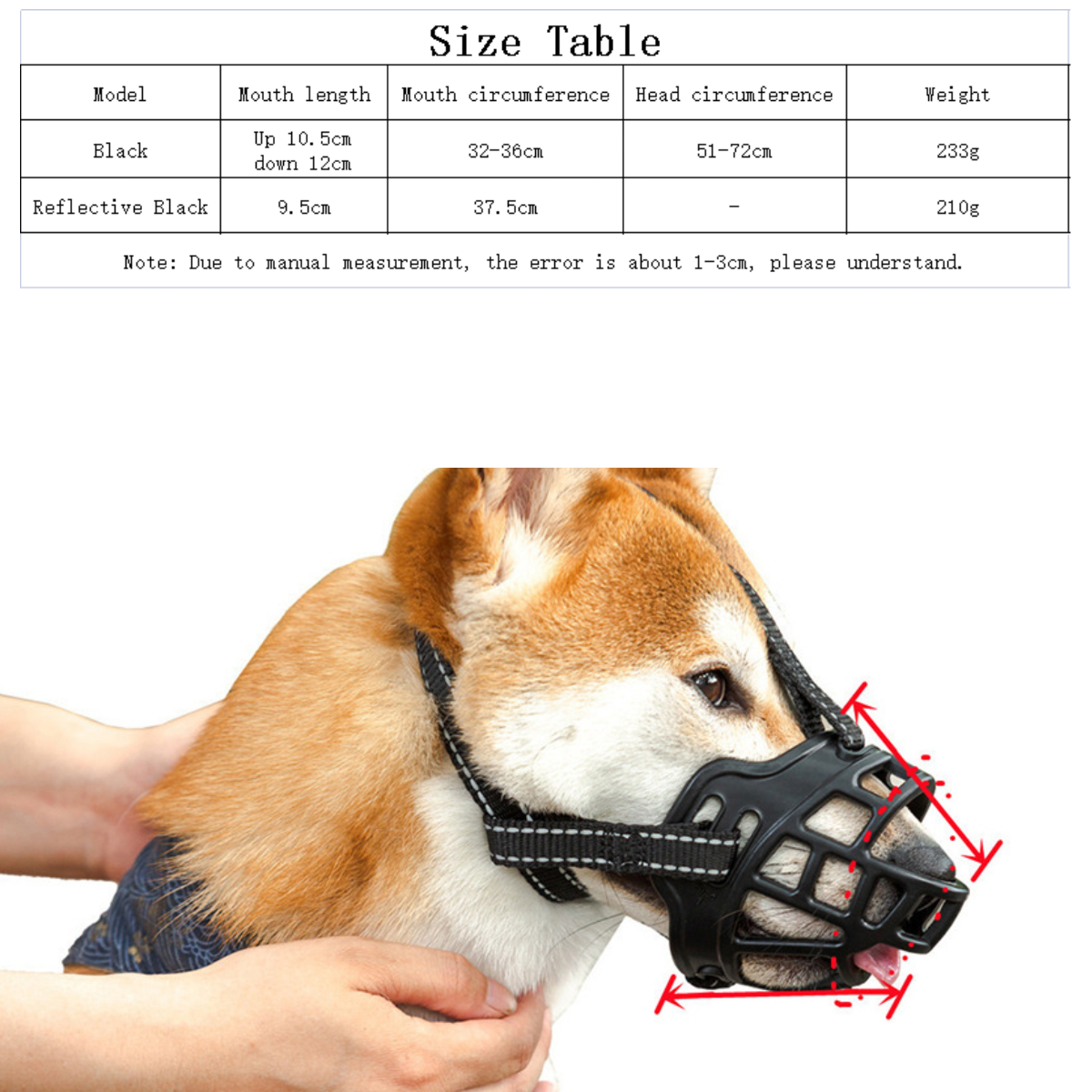 New Pet Muzzle Anti-Biting Chewing Licking Adjustable Breathable Dog Muzzle