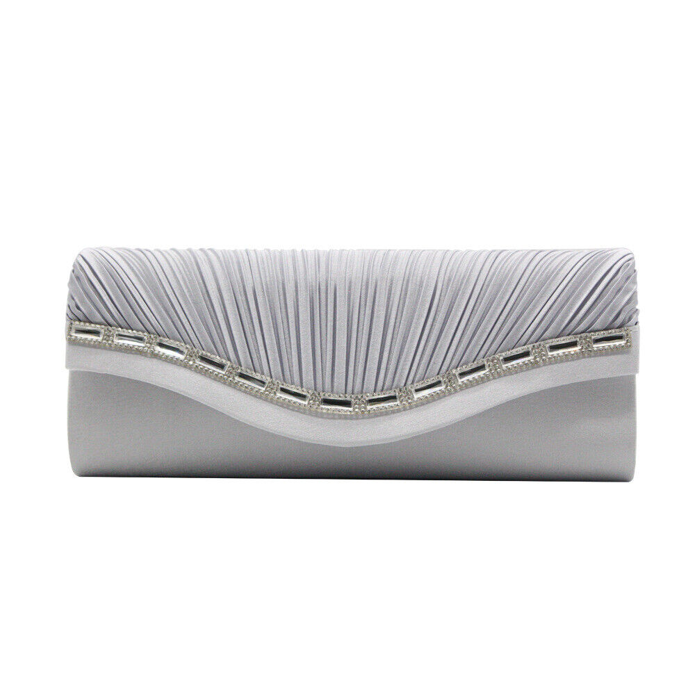 Women Satin Evening Bags Clutch Purses Wedding Formal Handbags Party Prom Clutches