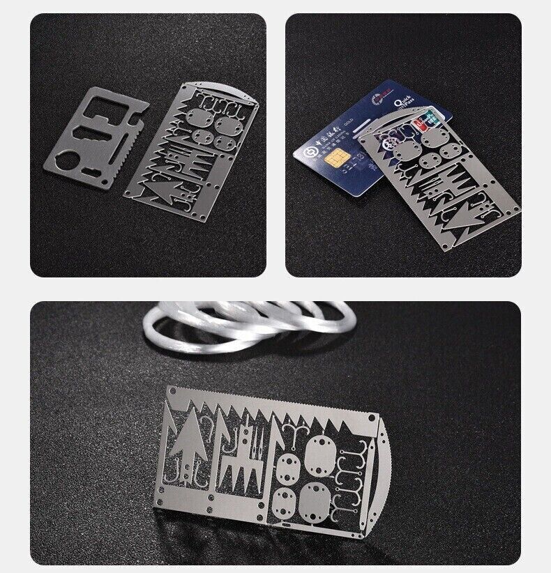 Outdoor 22 In 1 Multifunctional Survival Tools Fishing Gear Fishing Hook Card