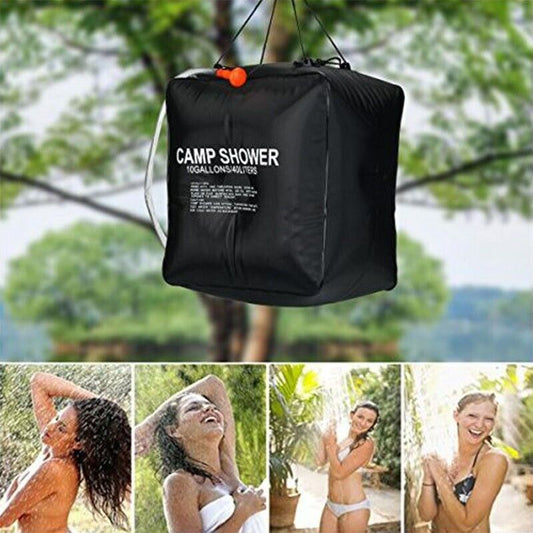 Foldable Shower Bag Solar Heat Camping Hiking Travel Water Storage Bag 20L 40L