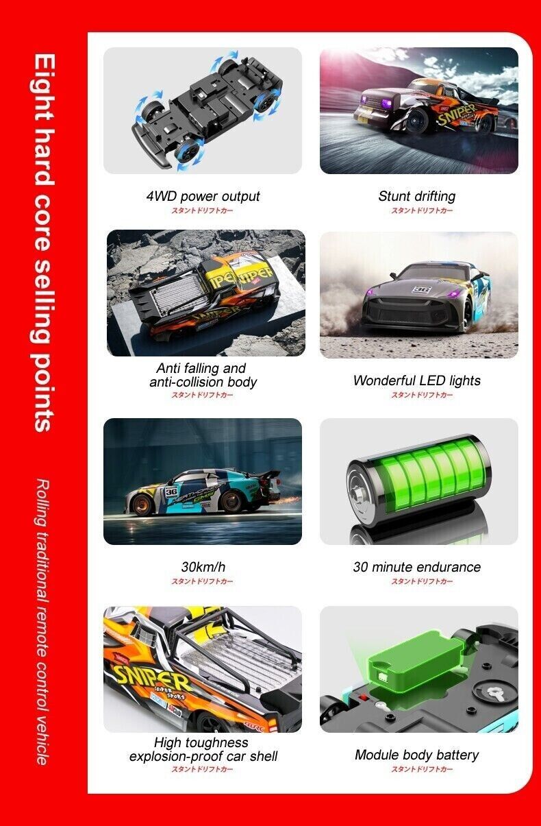RC 4WD High Speed Housepower Drift Stunt Vehicle Boy's Off Road Toy Racing Car