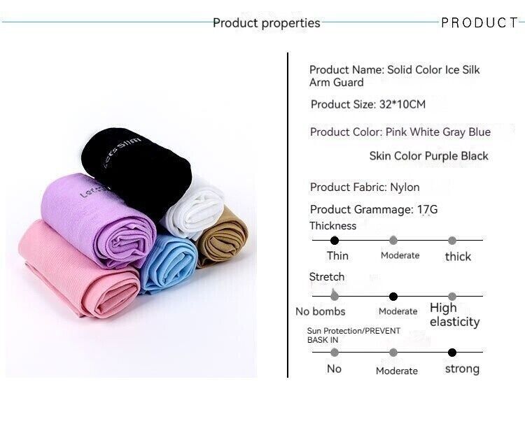 UV Sunburn Protection Ice Sleeve Cooling Arm Summer Cycling Outdoor Running