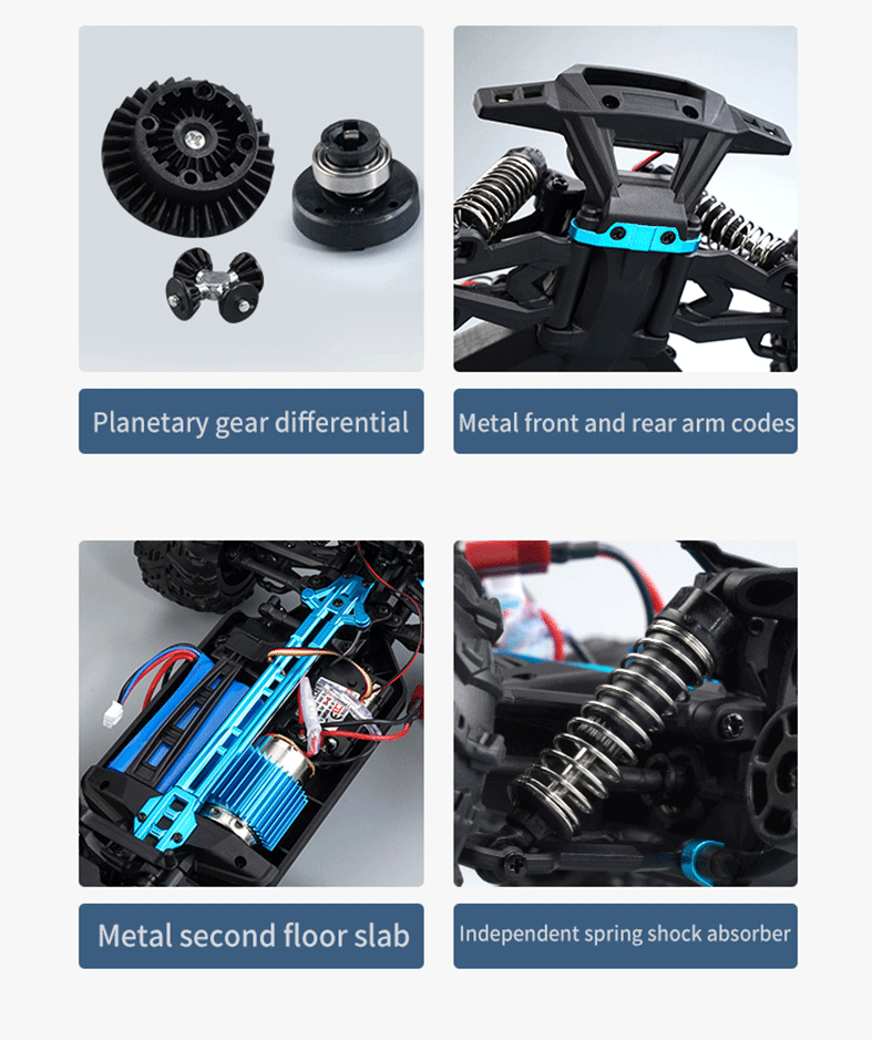 RC Car 38km/H Racing Toy Remote Control 1/16 4WD Big Foot off Road Monster Truck