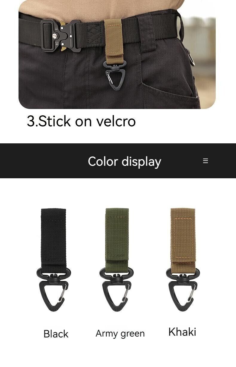 Multifunction Backpack Carabiner 360° Rotat Triangle Buckle D-ring Keychain