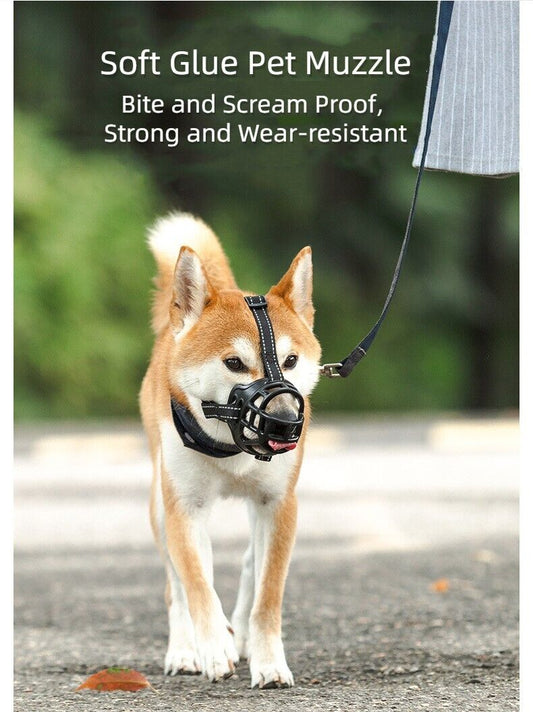 New Pet Muzzle Anti-Biting Chewing Licking Adjustable Breathable Dog Muzzle