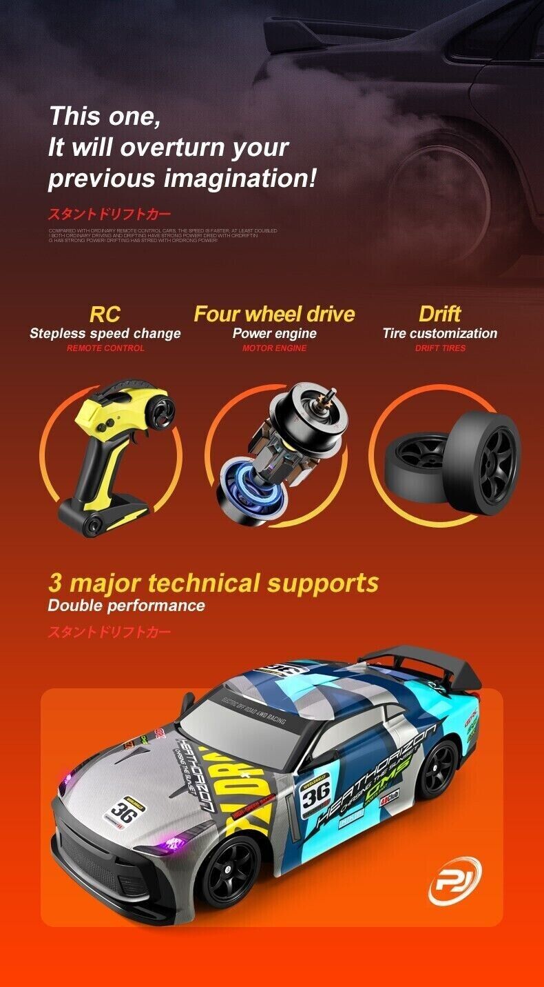 RC 4WD High Speed Housepower Drift Stunt Vehicle Boy's Off Road Toy Racing Car