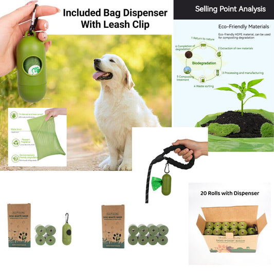 Biodegradable Pet Dog Poo Poop Bags Puppy Eco-Friendly Degradable Waste Bag