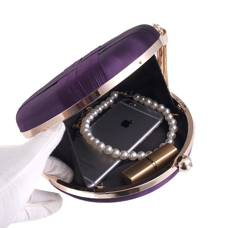 New Fashion Ladies Knit Wedding Bridal Evening Party Clutch Chain Handbag Bag