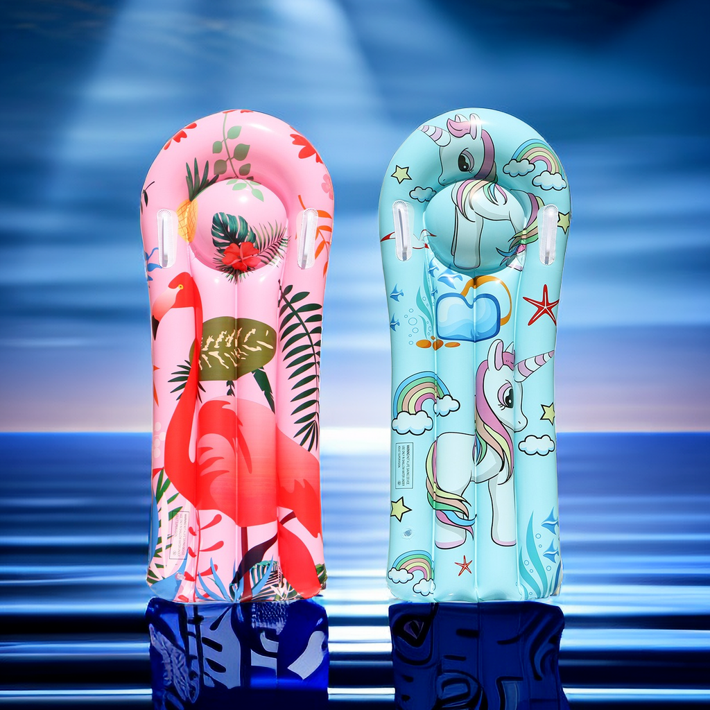 Children's Inflatable Surfboard Float Row Water Skis Float Row Flamingo Bed