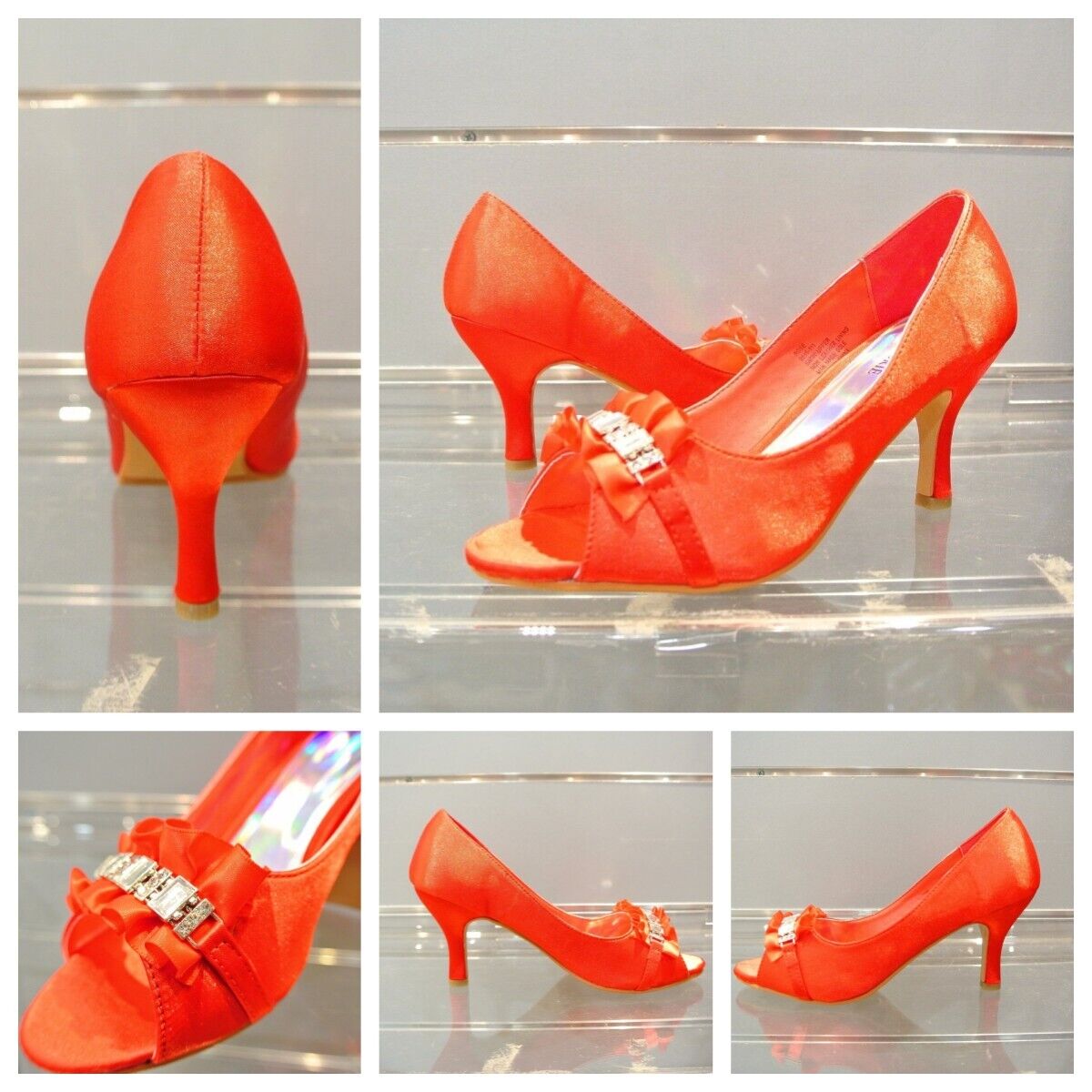 New Fashion Women Shining Ball Ventilate Mid Heel Party Wedding Work Date Shoes