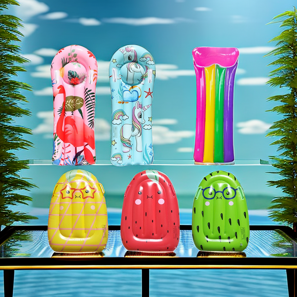 Children's Inflatable Surfboard Float Row Water Skis Float Row Flamingo Bed