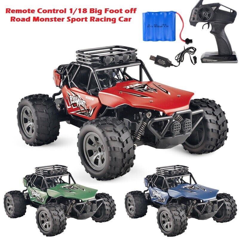 RC Car Racing Toy Remote Control 1/18 Big Foot off Road Monster Truck Toy Gift