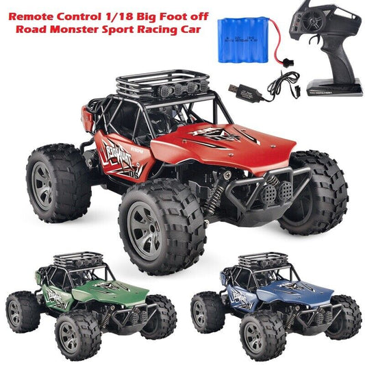 RC Car Racing Toy Remote Control 1/18 Big Foot off Road Monster Truck Toy Gift