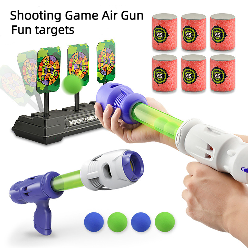Soft EVA Bullet Shooting Automatic Scoring Manual Continuous Fire Toy Gun