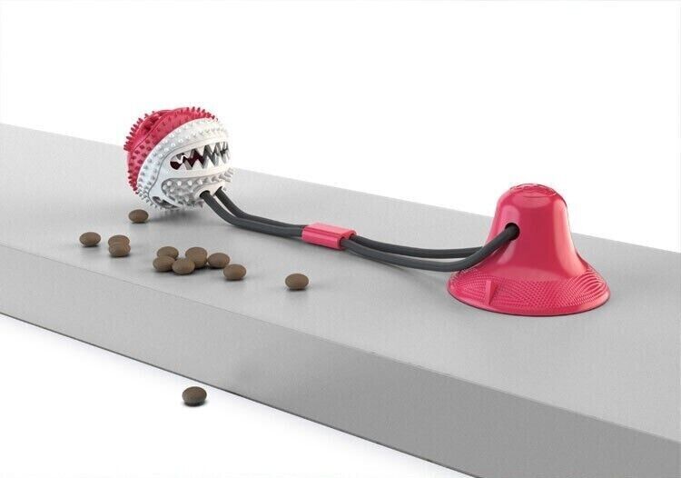 Pet Puppy Molar Bite Toy Suction Cup Tug Rope Ball Dog Tooth Cleaning Chew Toys