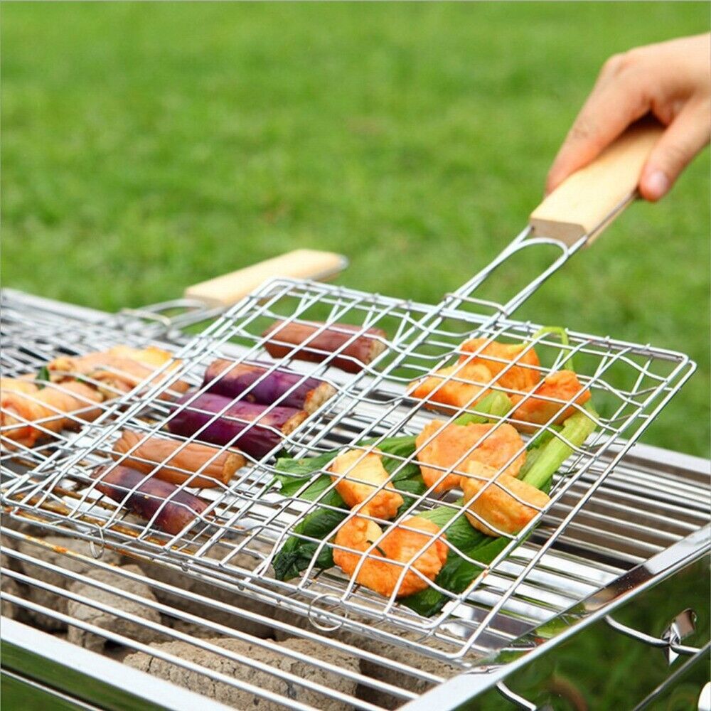 Outdoor BBQ Clips Durable Tools Thick Camping Cooking Net Grilled Fish Tong