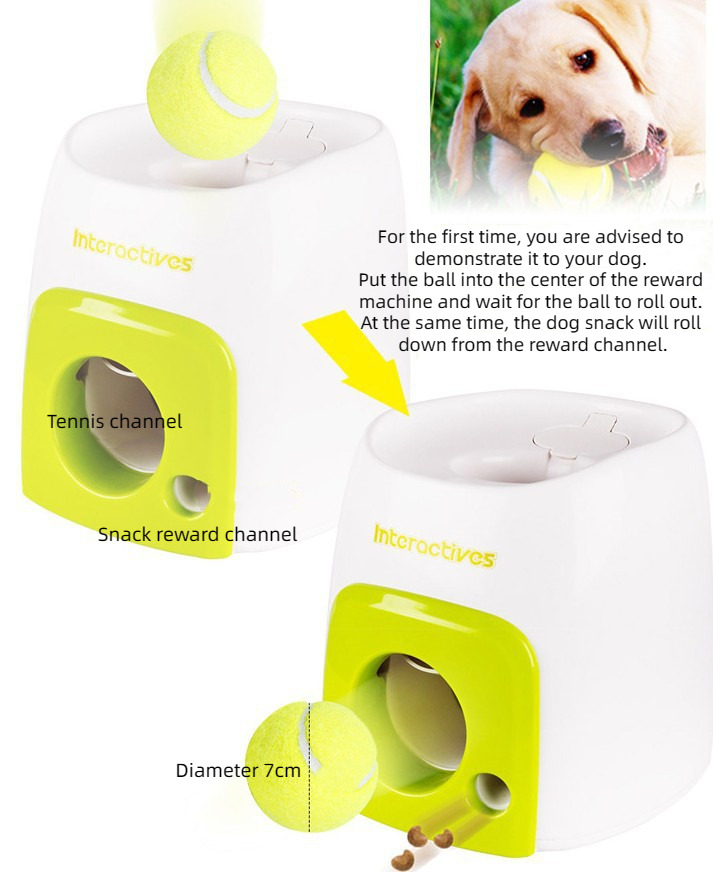 Pet Dog Interactive Toys Put Baseball Reward Machine Dog Feeder Feed Drain