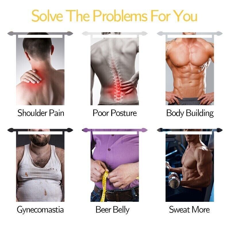 Men Slimming Compression Body Shaper Waist Trainer Sauna Sweat Tank Tops Vest