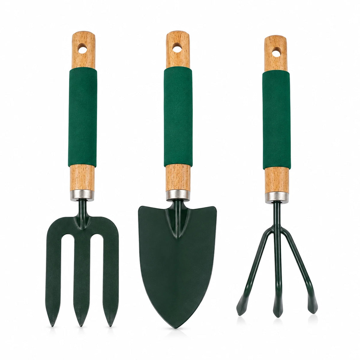 3 Pieces Garden Tool Set Hand Trowel Fork Cultivator Digging Planting Weeding